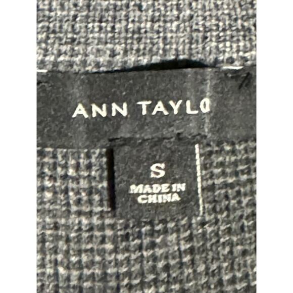 Ann Taylor · Small · Moto Sweater Jacket · Wool-Blend · Grey Knit - Picture 5 of 7
